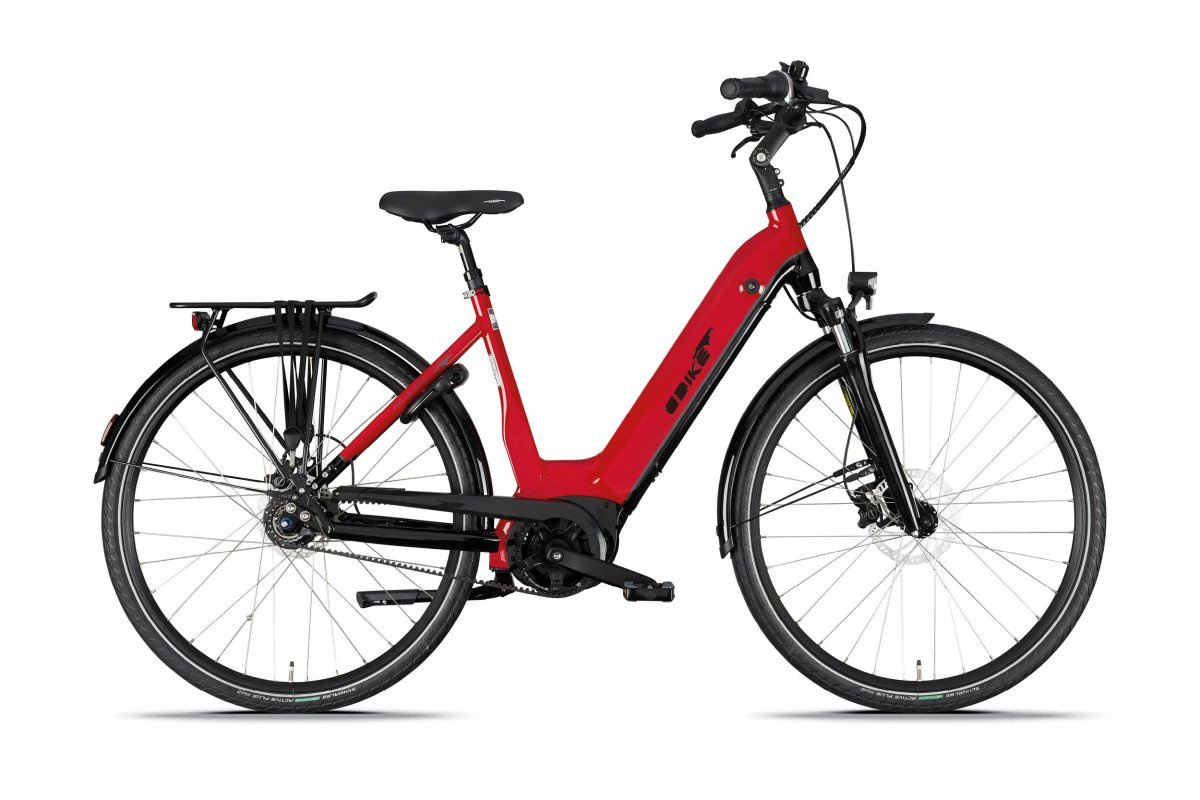 Ebike Das Original COMFORT Pro Wave Active Plus / 500 Wh / Intuvia / , Red - Black Glossy